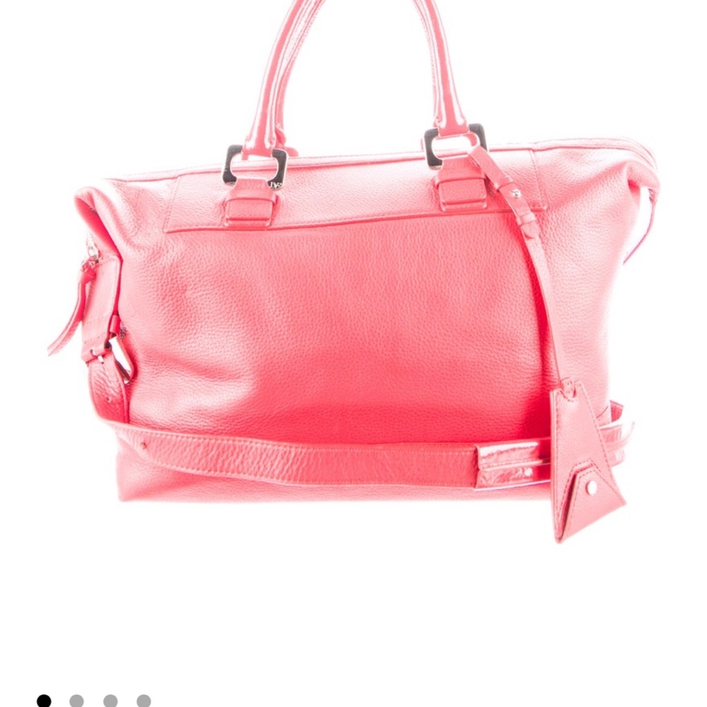 Diane Von Furstenberg Red Tote Bag with Glossy Finish